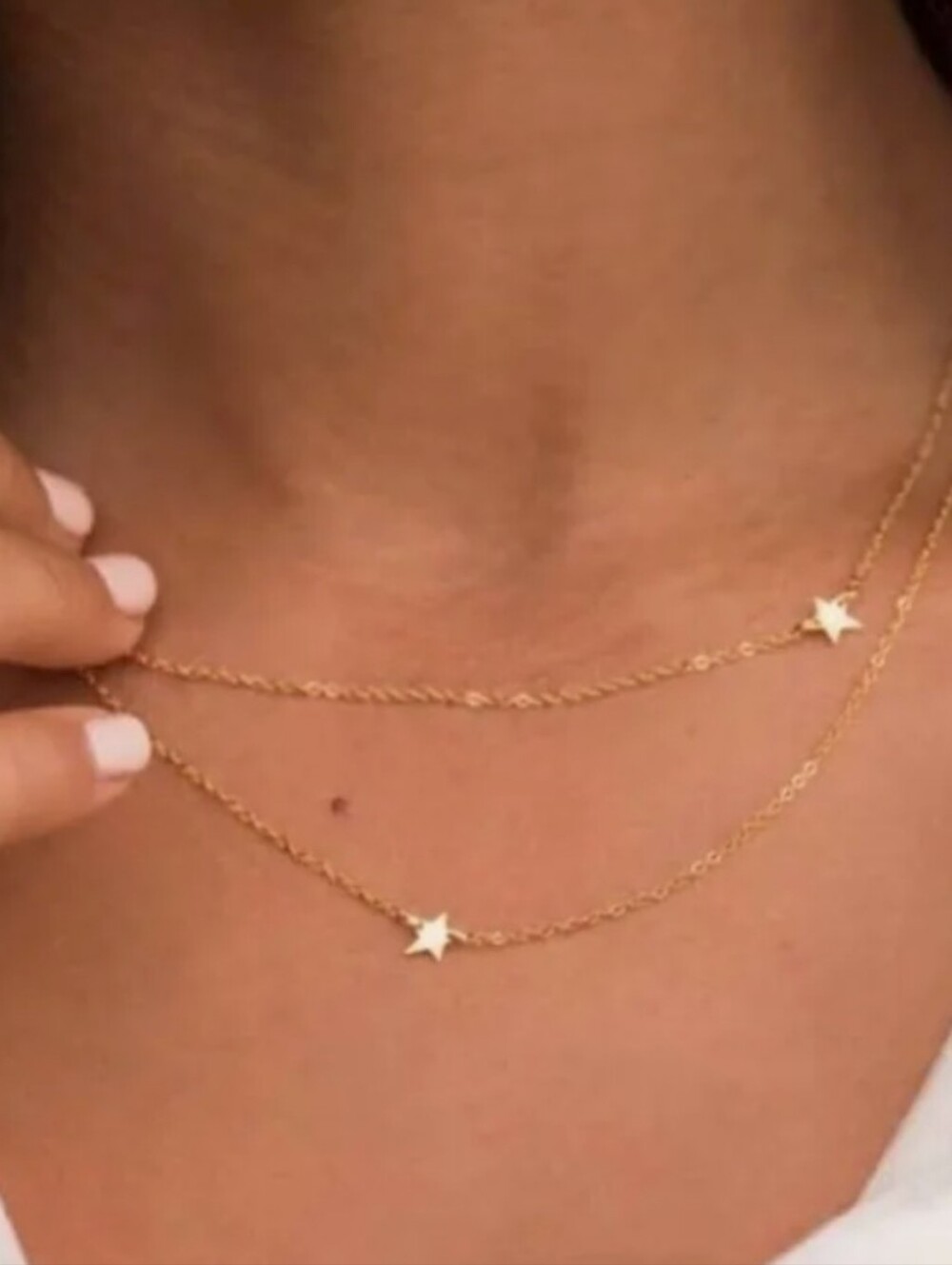 Double-Star Layered Necklace